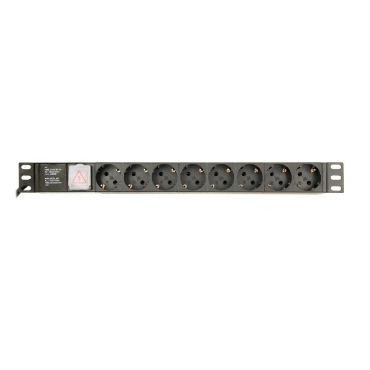 Gembird EG-PDU-014-C14 unità di distribuzione dell'alimentazione (PDU) 8 AC prese 1U nero