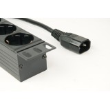 Gembird EG-PDU-014-C14 unità di distribuzione dell'alimentazione (PDU) 8 AC prese 1U nero