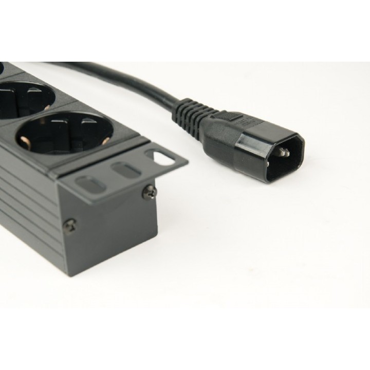 Gembird EG-PDU-014-C14 unità di distribuzione dell'alimentazione (PDU) 8 AC prese 1U nero