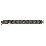 Gembird EG-PDU-014-FC14 unità di distribuzione dell'alimentazione (PDU) 8 AC prese 1U nero