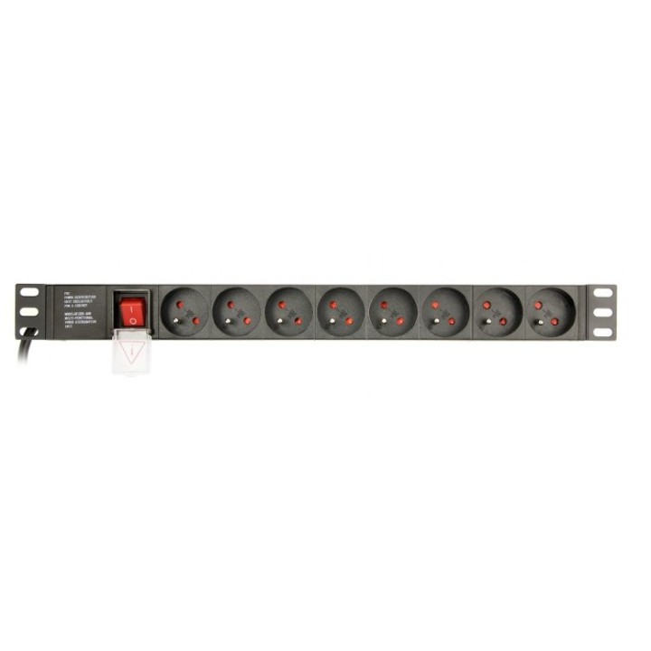 Gembird EG-PDU-014-FC14 unità di distribuzione dell'alimentazione (PDU) 8 AC prese 1U nero