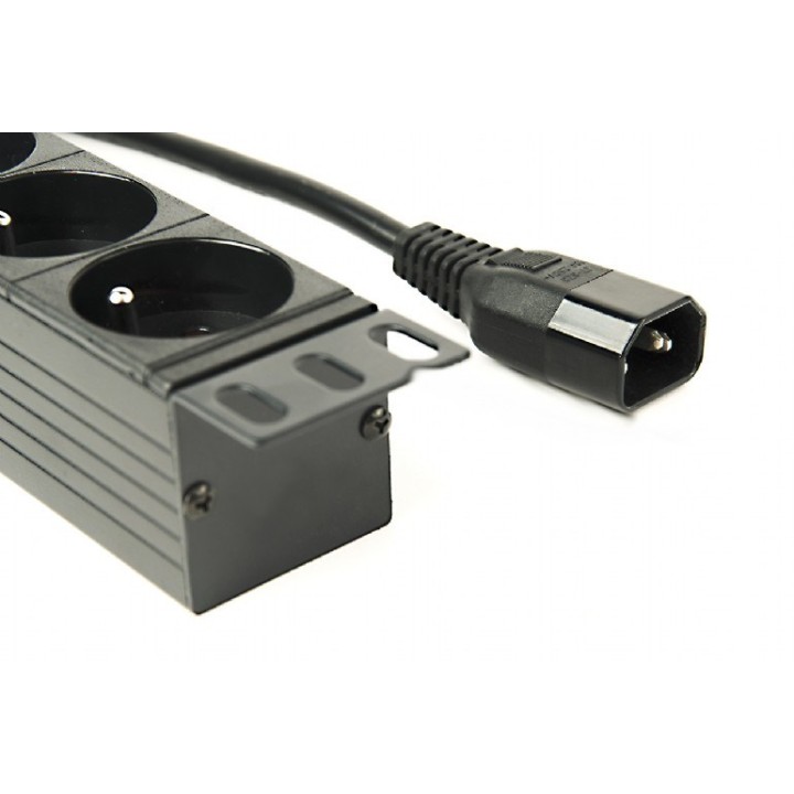Gembird EG-PDU-014-FC14 unità di distribuzione dell'alimentazione (PDU) 8 AC prese 1U nero