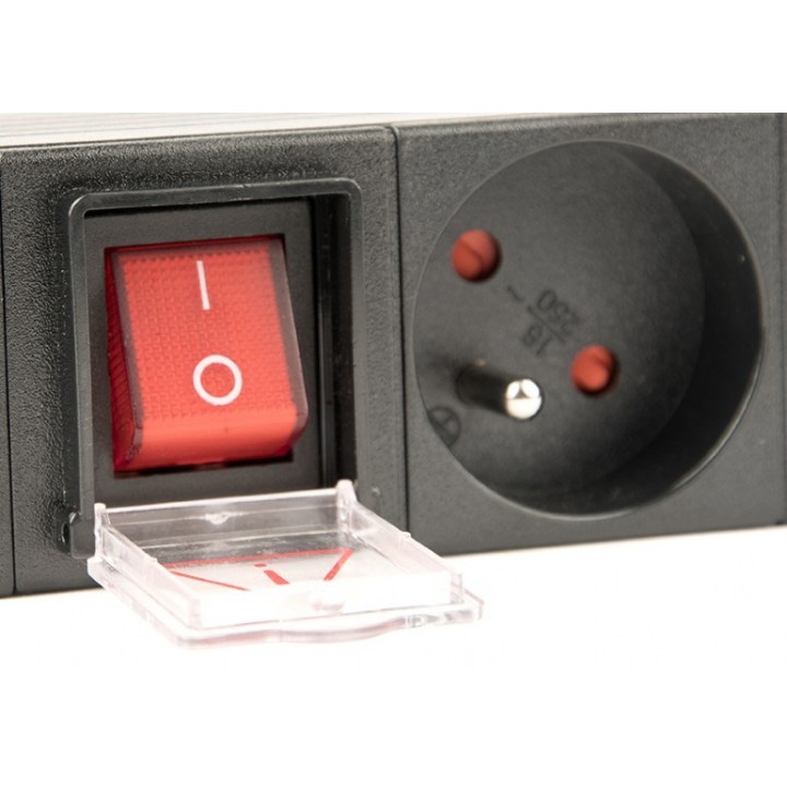Gembird EG-PDU-014-FC14 unità di distribuzione dell'alimentazione (PDU) 8 AC prese 1U nero