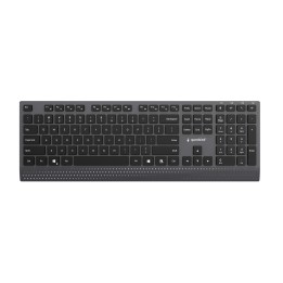Gembird KB-MCH-06 Tastiera multimediale sottile cablata con adattatore Type-C layout US nero