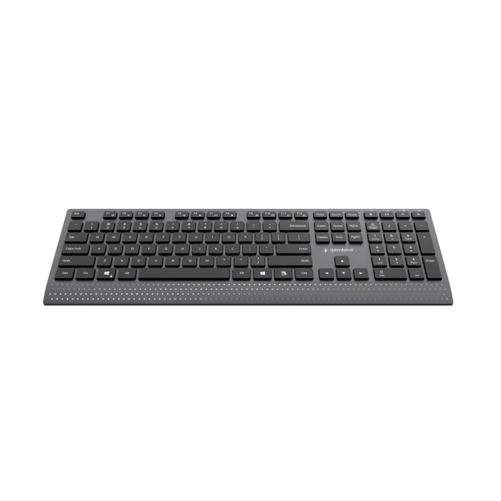 Gembird KB-MCH-06 Tastiera multimediale sottile cablata con adattatore Type-C layout US nero