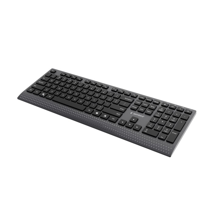 Gembird KB-MCH-06 Tastiera multimediale sottile cablata con adattatore Type-C layout US nero