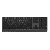 Gembird KB-MCH-06-CYRL Tastiera multimediale cablata slim con adattatore Type-C layout cirillico nero