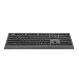 Gembird KB-MCH-06-CYRL Tastiera multimediale cablata slim con adattatore Type-C layout cirillico nero