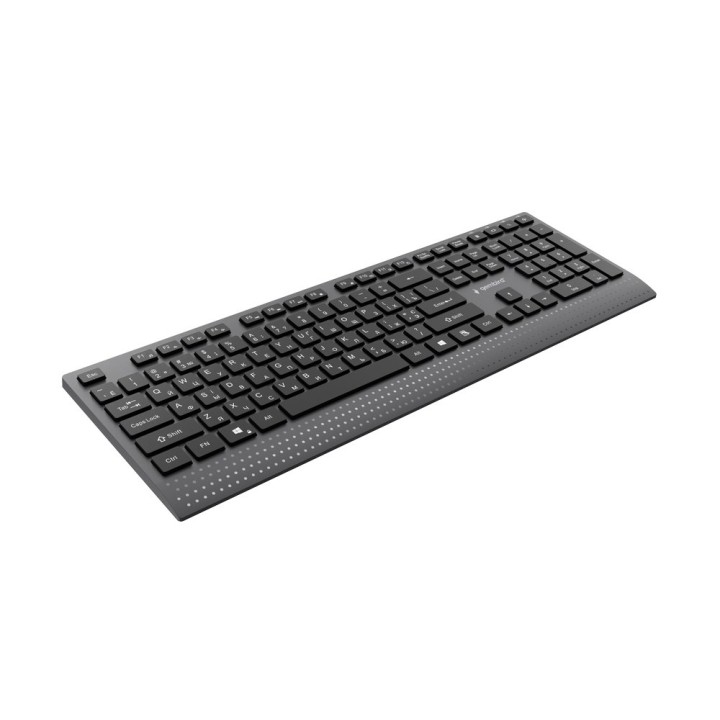 Gembird KB-MCH-06-CYRL Tastiera multimediale cablata slim con adattatore Type-C layout cirillico nero