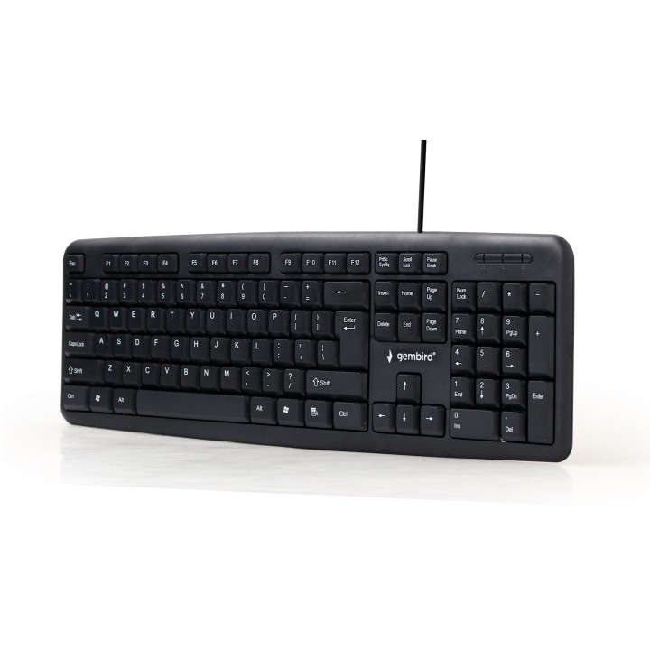 Gembird KB-U-103 tastiera USB US inglese nero