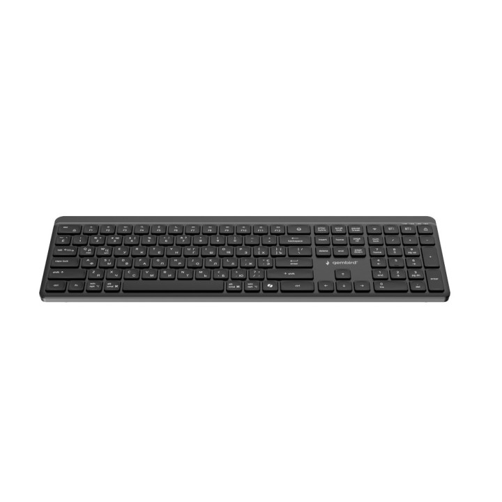 Gembird KB-WPS-03-CYRL Tastiera slim wireless dual-mode pro-business 2.4G+BT RU layout