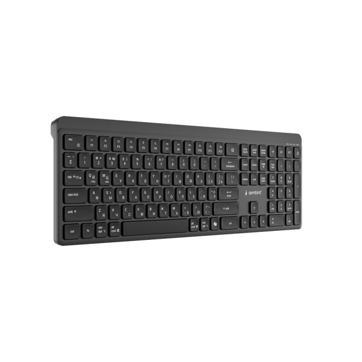 Gembird KB-WPS-03-CYRL Tastiera slim wireless dual-mode pro-business 2.4G+BT RU layout