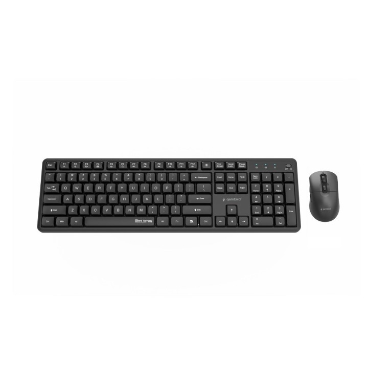 Gembird KBS-WMS-01 Set wireless da scrivania Silent Pro Business nero layout US