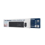 Gembird KBS-WMS-01 Set wireless da scrivania Silent Pro Business nero layout US