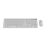 Gembird KBS-WMS-01-W Set da scrivania wireless Silent key Pro Business bianco US layout