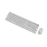 Gembird KBS-WMS-01-W Set da scrivania wireless Silent key Pro Business bianco US layout