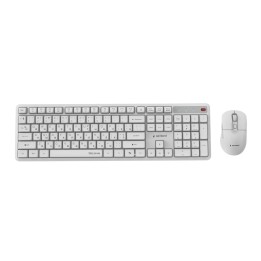 Gembird KBS-WMS-01-W-CYRL Set da scrivania wireless Silent key Pro Business bianco RU layout