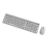 Gembird KBS-WMS-01-W-CYRL Set da scrivania wireless Silent key Pro Business bianco RU layout