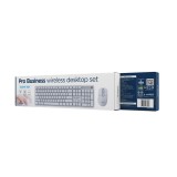 Gembird KBS-WMS-01-W-CYRL Set da scrivania wireless Silent key Pro Business bianco RU layout