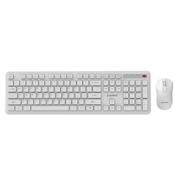Gembird KBS-WPS-01 Set da scrivania wireless Slim Pro Business bianco US layout