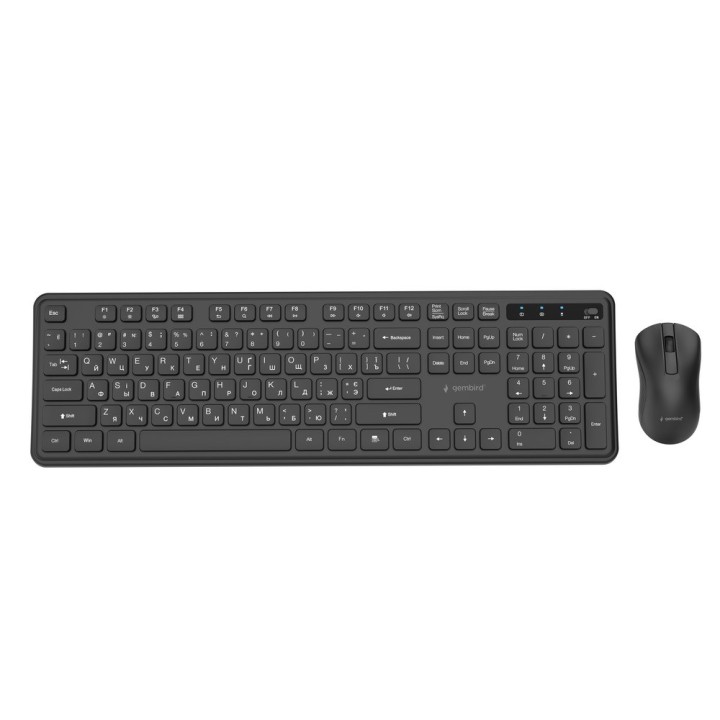 Gembird KBS-WPS-01-W Set da scrivania wireless Slim Pro Business nero RU layout