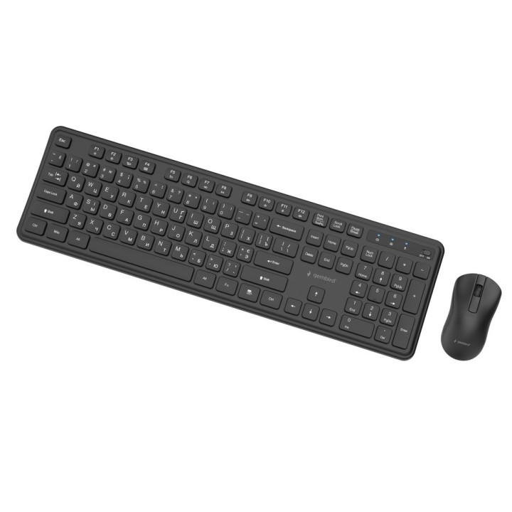 Gembird KBS-WPS-01-W Set da scrivania wireless Slim Pro Business nero RU layout