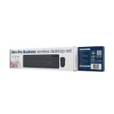 Gembird KBS-WPS-01-W Set da scrivania wireless Slim Pro Business nero RU layout