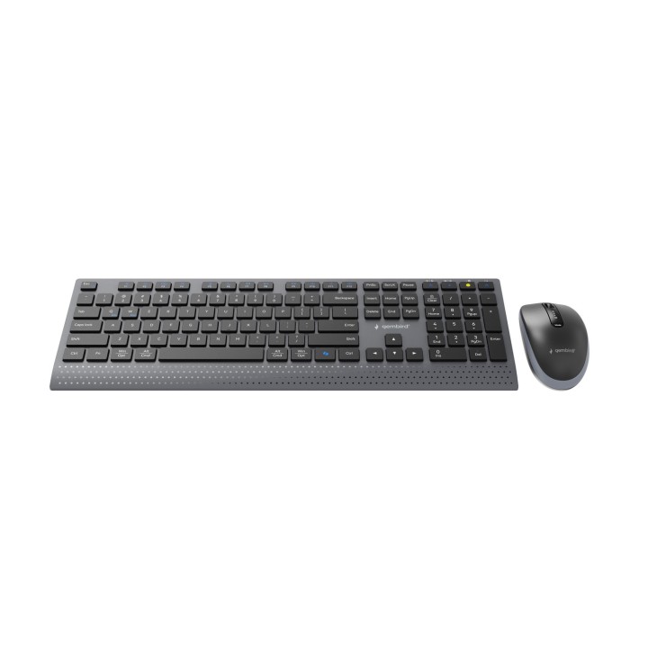 Gembird KBS-WPS-02 Set da scrivania slim wireless dual-mode 2.4G+BT US layout