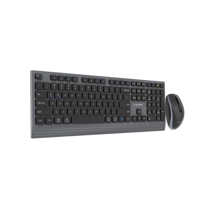 Gembird KBS-WPS-02 Set da scrivania slim wireless dual-mode 2.4G+BT US layout
