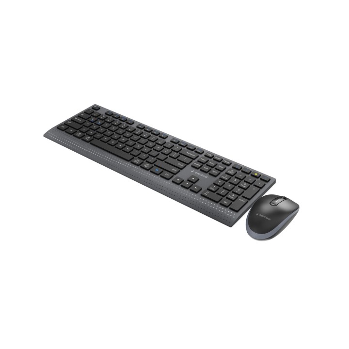 Gembird KBS-WPS-02 Set da scrivania slim wireless dual-mode 2.4G+BT US layout