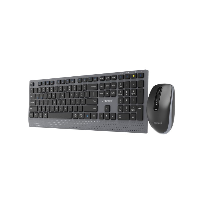 Gembird KBS-WPS-02 Set da scrivania slim wireless dual-mode 2.4G+BT US layout