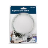 Gembird LK-K-01 Lucchetto per cavi per notebook (lucchetto a chiave) 1.8m