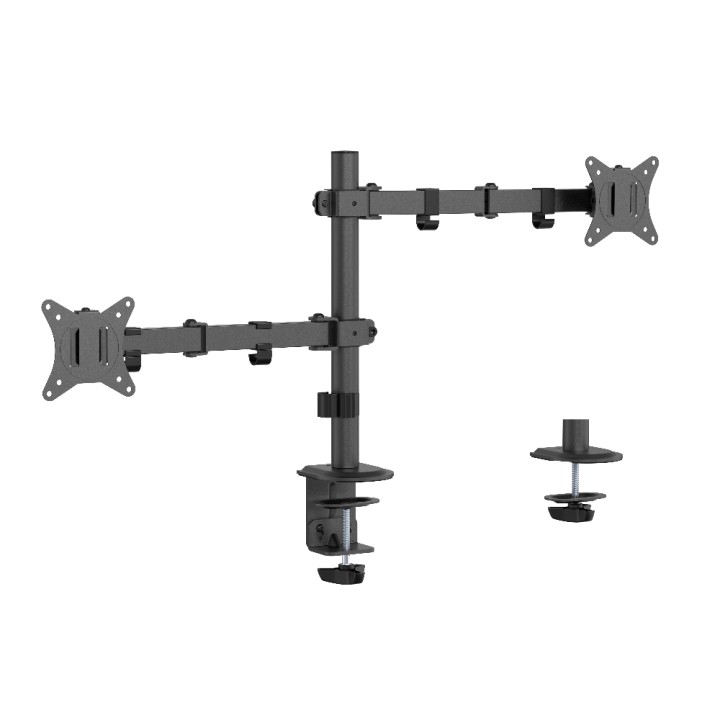 Gembird MA-D2-03 Braccio doppio di supporto monitor regolabile per scrivania 17"-32" nero