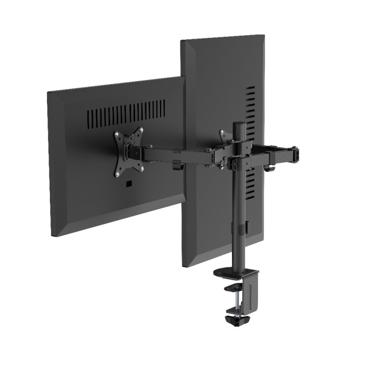 Gembird MA-D2-03 Braccio doppio di supporto monitor regolabile per scrivania 17"-32" nero
