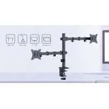 Gembird MA-D2-03 Braccio doppio di supporto monitor regolabile per scrivania 17"-32" nero