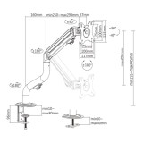 Gembird MA-DA1-02 braccio di supporto regolabile per monitor da scrivania (inclinabile) 17"-32 fino a 8 kg