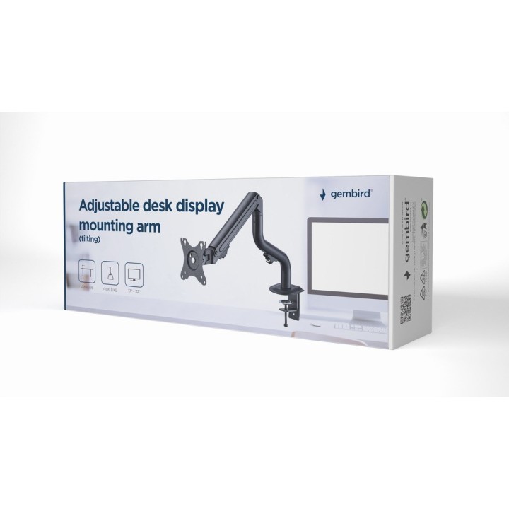 Gembird MA-DA1-02 braccio di supporto regolabile per monitor da scrivania (inclinabile) 17"-32 fino a 8 kg