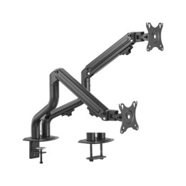 Gembird MA-DA2-02 Braccio di supporto regolabile per scrivania 2-display (inclinabile) 17"-32" fino a 8 kg