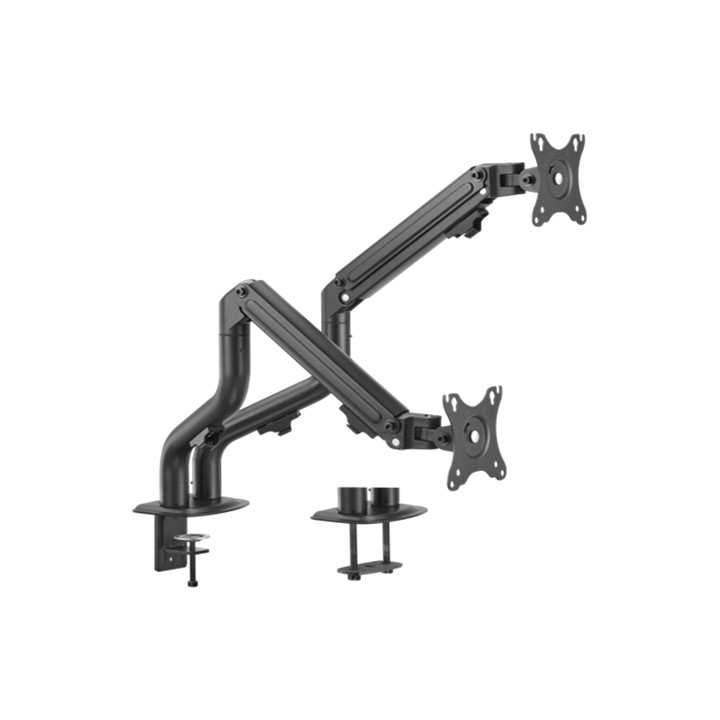 Gembird MA-DA2-02 Braccio di supporto regolabile per scrivania 2-display (inclinabile) 17"-32" fino a 8 kg