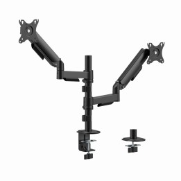 Gembird MA-DA2P-02 Braccio di montaggio regolabile da scrivania 2-display 17"-32 nero
