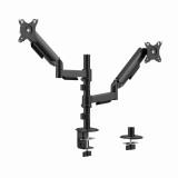 Gembird MA-DA2P-02 Braccio di montaggio regolabile da scrivania 2-display 17"-32 nero