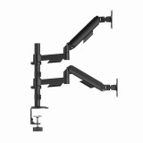 Gembird MA-DA2P-02 Braccio di montaggio regolabile da scrivania 2-display 17"-32 nero