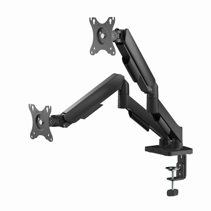 Gembird MA-DA2U-01 Braccio di montaggio regolabile da scrivania 2-display con porte USB 17"-32 nero