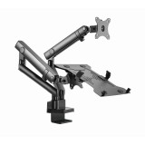 Gembird MA-DA3-02 supporto/staffa monitor 81.3 cm (32 ) da scrivania nero