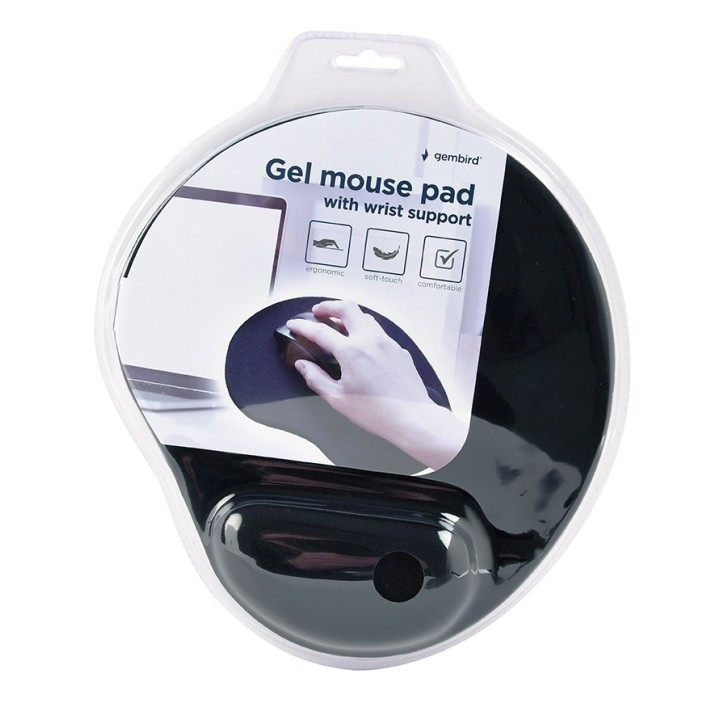 Gembird MP-GEL-BLACK tappetino per mouse