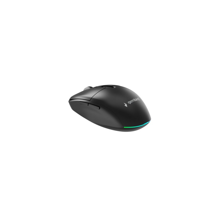 Gembird MUSW2-6B-01 Mouse wireless dual-mode (2.4G + BT) 1600 DPI 6 pulsanti nero