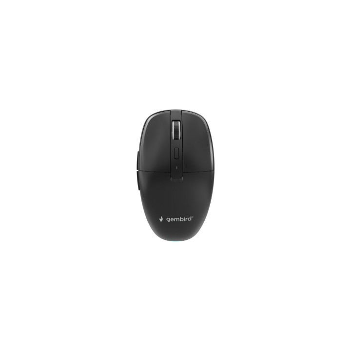 Gembird MUSW2-6B-01 Mouse wireless dual-mode (2.4G + BT) 1600 DPI 6 pulsanti nero