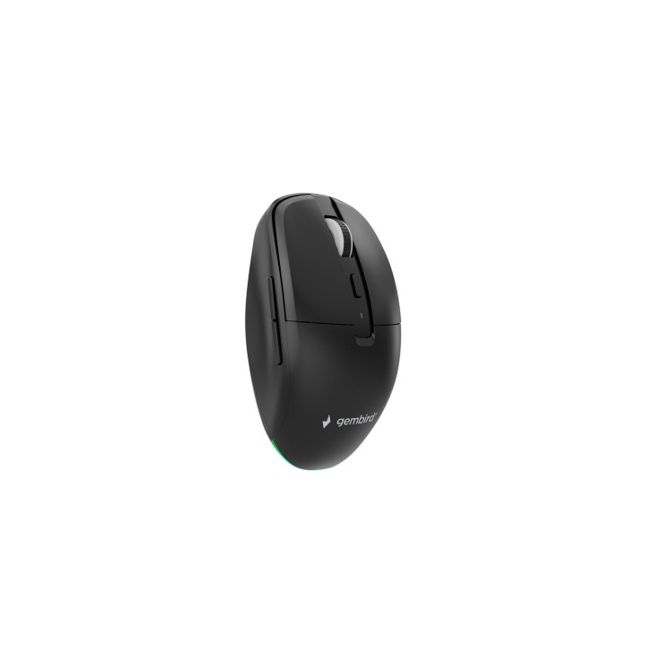 Gembird MUSW2-6B-01 Mouse wireless dual-mode (2.4G + BT) 1600 DPI 6 pulsanti nero