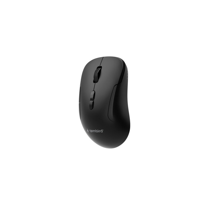 Gembird MUSW2-7B-01 Mouse wireless dual-mode (2.4G + BT) 1600 DPI 7 pulsanti nero