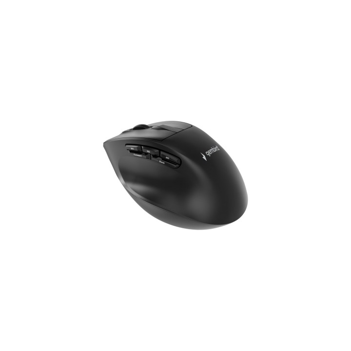 Gembird MUSW3-9B-01 Mouse wireless ergonomico triple-mode (2.4G + BT + USB) 2400 DPI 9 pulsanti nero